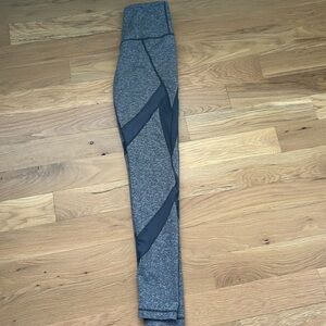 Zella Mesh Leggings in Heather Grey